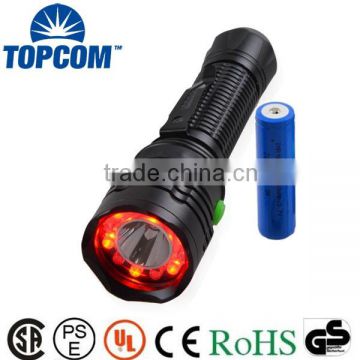 Rechargeable Signal LED Flashlight / Traffic LED Flashlight Rechargeable With Clip