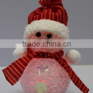 Small MOQ led light christmas snowman decoration