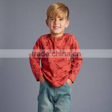 DK0144 dave bella 2015 autumn 100% cotton boys boutique outfits children's clothes boys T-shirt child cotton blouse