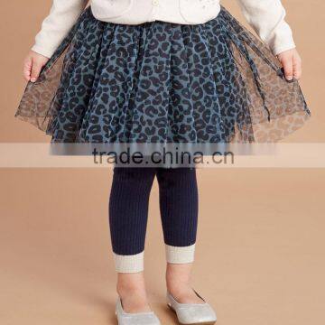 DK0037 dave bella 2015 autumn fashion leopard skirt kids above-knee skirt girls princess clothes girls boutique skirt fairy