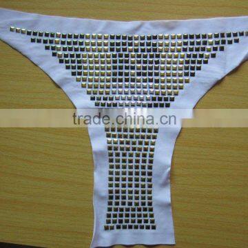 flact back wholesales rhinestuds transfer iron on swimsuit