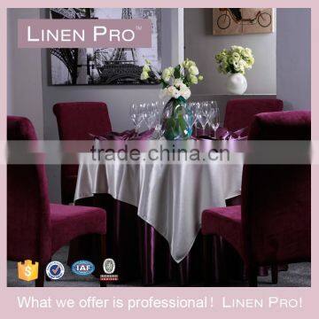 Linen Pro Purple White High End 5 Star Restaurant and Hotel Table Linen Table Cloth photo-2