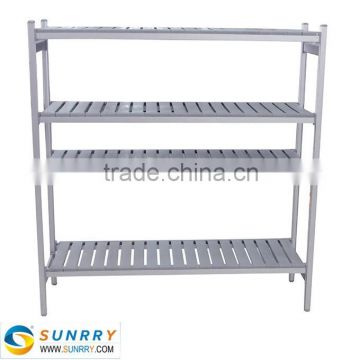 2015 cheap 4 layer aluminum display warehouse metal shelving with NSF