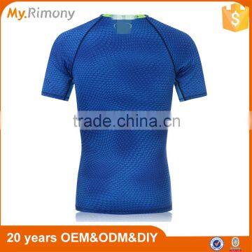 Dry Fit Running Fitness Sports Mens Short Sleeve T Shirt photo-2