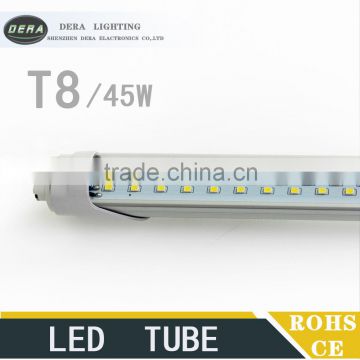 8ft double line Super quality 2400 T8 led tubes 45w CRI>80 130lm/w SMD2835 CE T8 tube lights