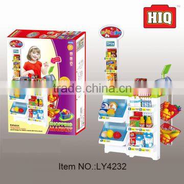 Small kitchen set food game supermarket toy cashier toy cash register