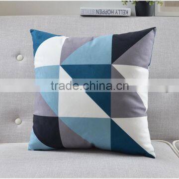 hot sale plain design geometry patchwork comfortable and soft chair sofa cushion pillow case