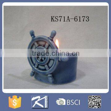 Home decorative marine theme porcelain tea light holders