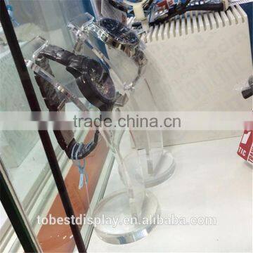 Simple design acrylic plexiglass watch display, vertical watch display rack