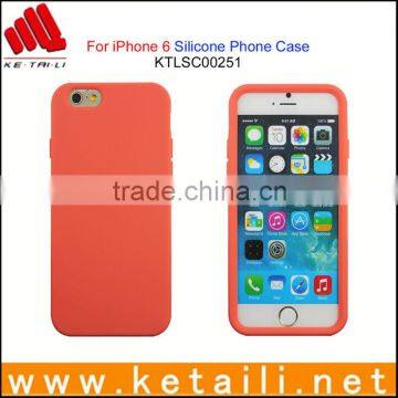 For iPhone 6 Orange Silicone Mobile Phone Shell Manufacturer