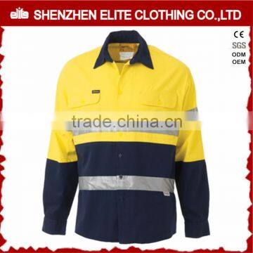 Long Sleeve Yellow Reflective Safety High Visibility Clothing