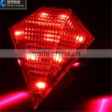 Waterproof Diamond Shape Rechargeable Bike LED Laser Light