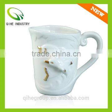 china white blank ceramic coffee mug with fish