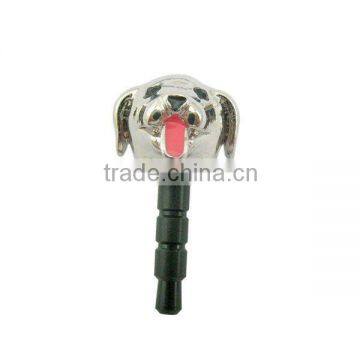 wholesale cute Pekingese earphone jack dustproof plug for phone,designed by (C) charis,OEM service,pass SGS factory audit