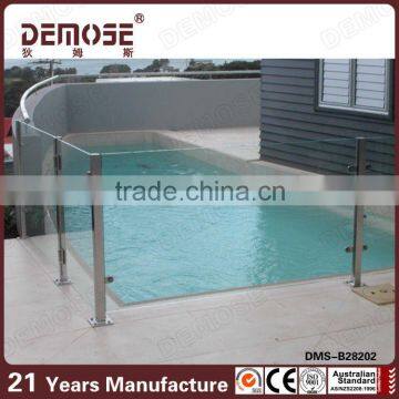 cheap prefab fence panels/railing with glass panels