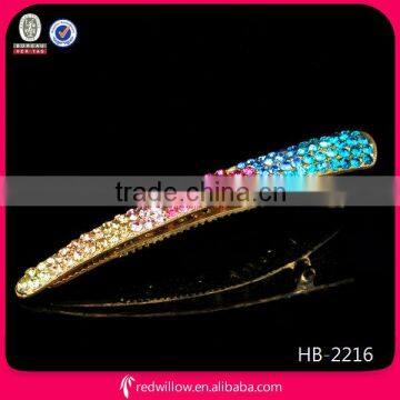 New fashion fascinate colorful rhinestone metal hairgrips