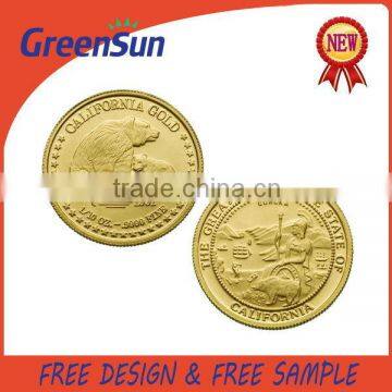 New Promotional Gift custom company logo gold eagle coin