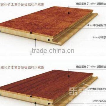 bamboo flooring(high gloss solid bamboo board Strand Carburization/natural vertical)