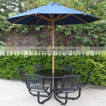 Metal outdoor table furniture picnic table with chair