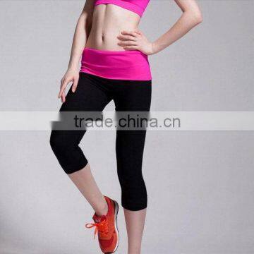Fashion unique yoga pants models in capris pants