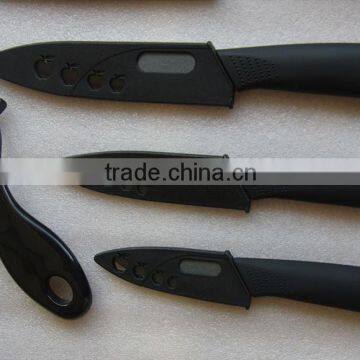 Top Quality Gifts Zirconia Black Blade Black Handle 3" 4" 5" Inch + Peeler + Covers Ceramic Knife Set Kitchen Fruit Knife Set photo-6