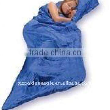 100% Mulberry Silk Sleeping Bag Liner Blue Color