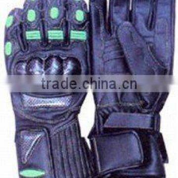 DL-1497 Leather Motorbike Racing Gloves , Leather Sports Gloves , Racer Wears