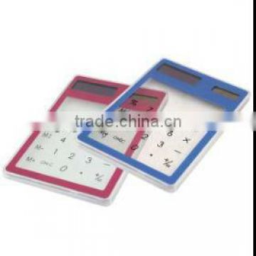 solar transparent touch screen calculator for promotion gifts