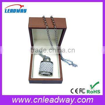 Jewelry Lock Memory Stick wholesale USB disk stylish pen drive with logo print 1GB to 32GB