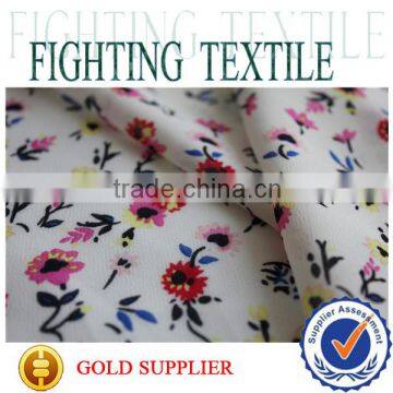 high twist floral printed polyester chiffon/georgette fabric