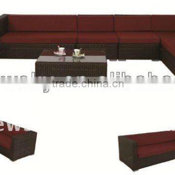 Synthetic rattan/wicker weave sofa set