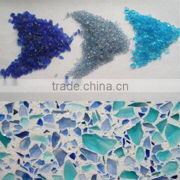 multi coloured glass chip in custom made colour for tile makers