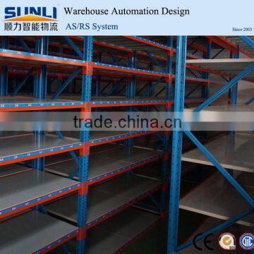 Metal decking storage long span shelving