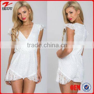 2014 new design white jumpsuits women lace jumpsuits all sex picture jumpsuits