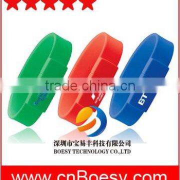 Popular silicone wristband USB stick, bracelet USB drive, high quality for your brand promotion usb memory stick.