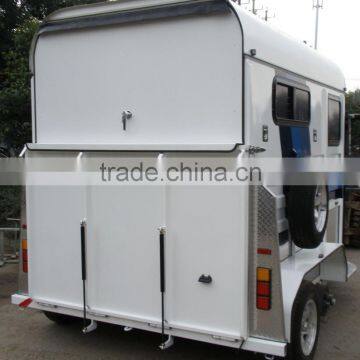 2 Horse Straight Load Trailer With Awning for Hot Sale photo-3