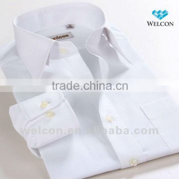 long sleeve Italian style latest fashion design wear organic cotton white formal dress men's business shirt