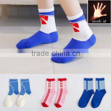 Winter or Autumn socks New personality retro art fan Cotton Socks ladies stylish socks