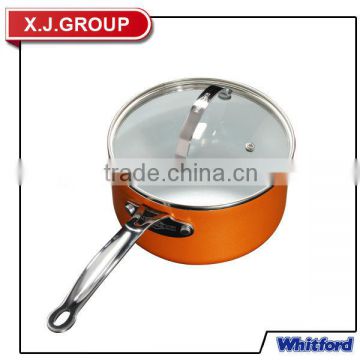 Aluminum nonstick saucepan with glass lid XJ-12605