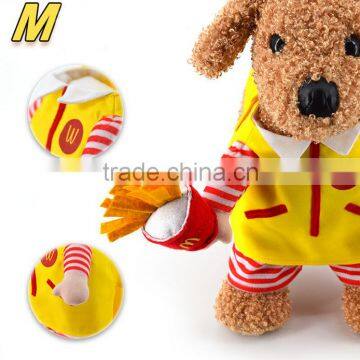 fancy Holloween cosplay McDonald's uniform costume cat dog pet wear pet apparel