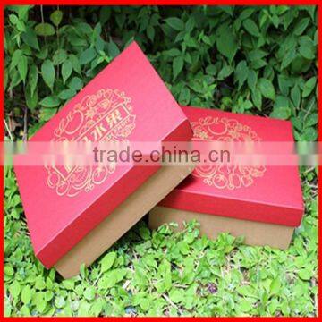 Accept Customized Craft Red Durable Kraft Paper Fruit Storage Box photo-2