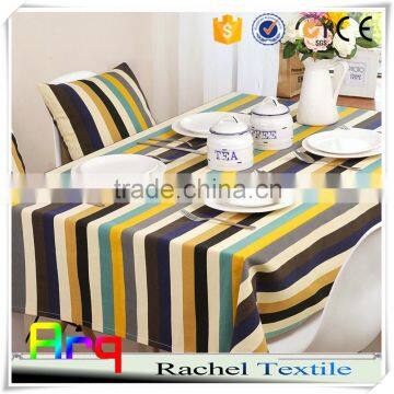 Simple Mediterranean Multi Color Stripe Printed Polyester Cotton Fabric for Table Cloth Sofa Cushion Cover Using photo-3