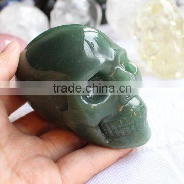 Natural Rock Green Aventurine Skull