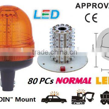 E-MARK LED Flash Warning Light, ECE MARK LED Rotating Warning Beacon (SR-BL-505A-7) Europe DIN Mount LED Beacons, 3 Functions