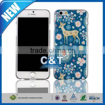 C&T Cute Blue Fantasy Deer Animal Smart phone case Hardcase For iPhone6 Plus 5.5 inches