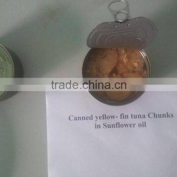Canned Yellowfin Tuna in Sunflower Oil