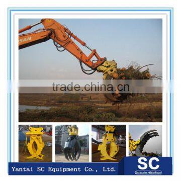 hydraulic excavator wood grapple /stone grapple for excavator PC60 PC70 PC120 PC200 PC220