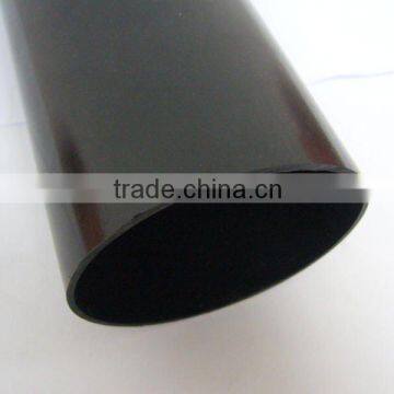 Black oval PVC cable trunking