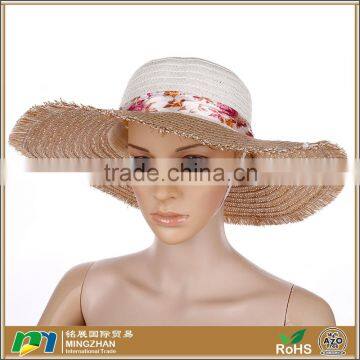 Floral Colombian Fringe Women Straw Hat for Sale