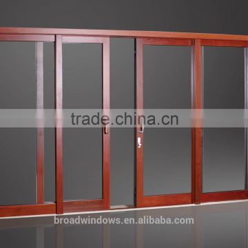 Wood inside and aluminum frame outside glazing sliding doors, balcony sliding doors